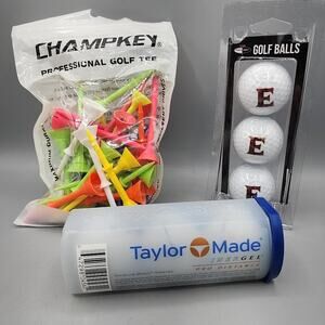 Golf Accessory Lot, T Tees Taylor Made & Team Golf Balls